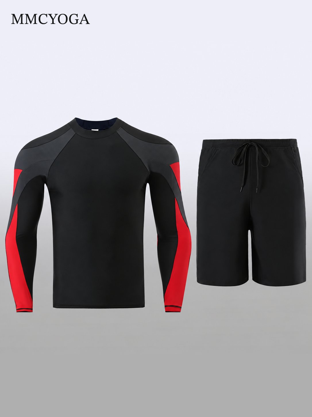 Men's Long Sleeve Rash Guard Swim Set