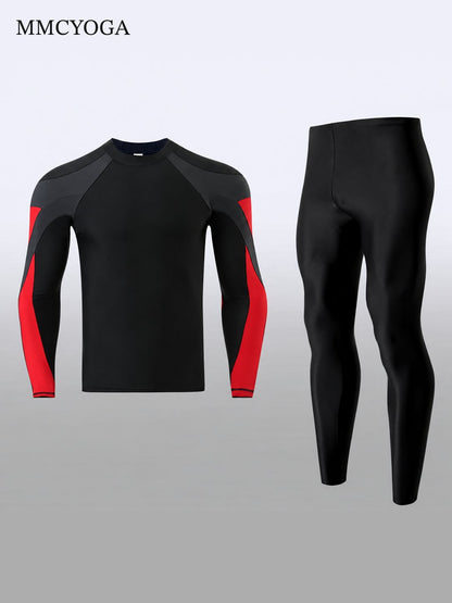 Men's Long Sleeve Rash Guard Swim Set