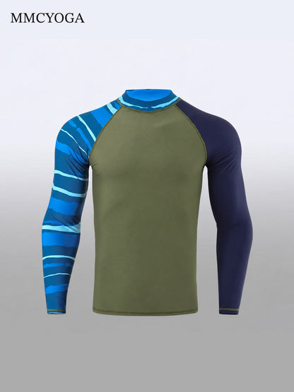 Men's Long Sleeve Rash Guard Swim Set