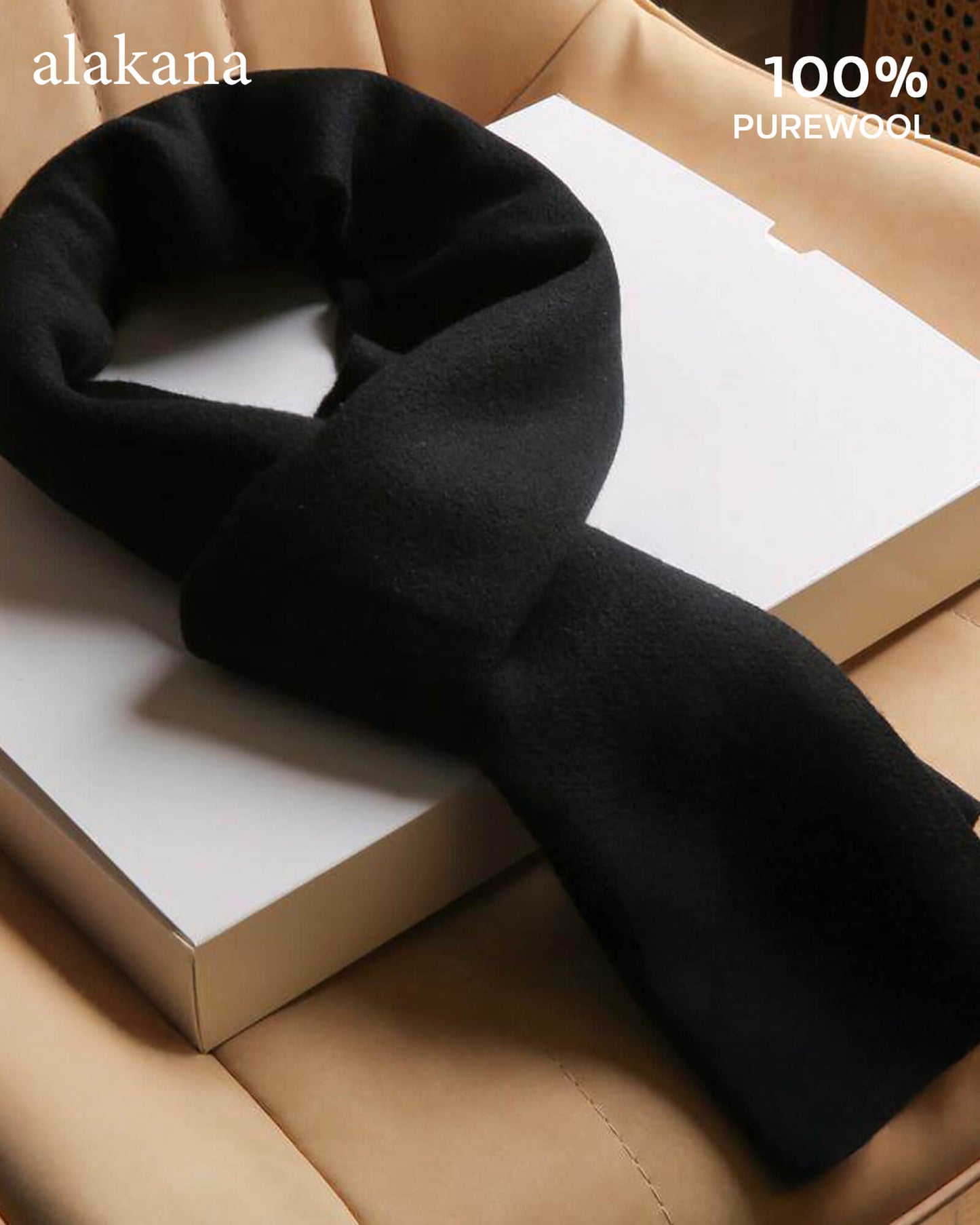 Men's Wool Plaid Scarf – Warm Winter Check Scarf