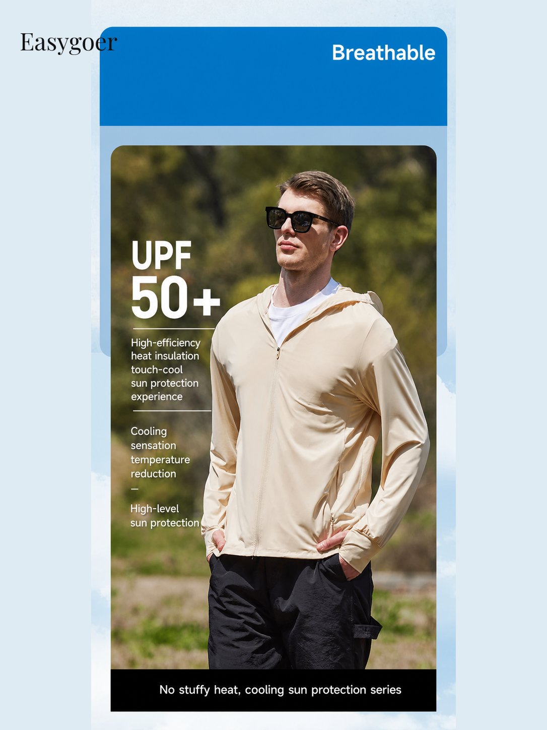 Lightweight Hooded Sun Protection Jacket