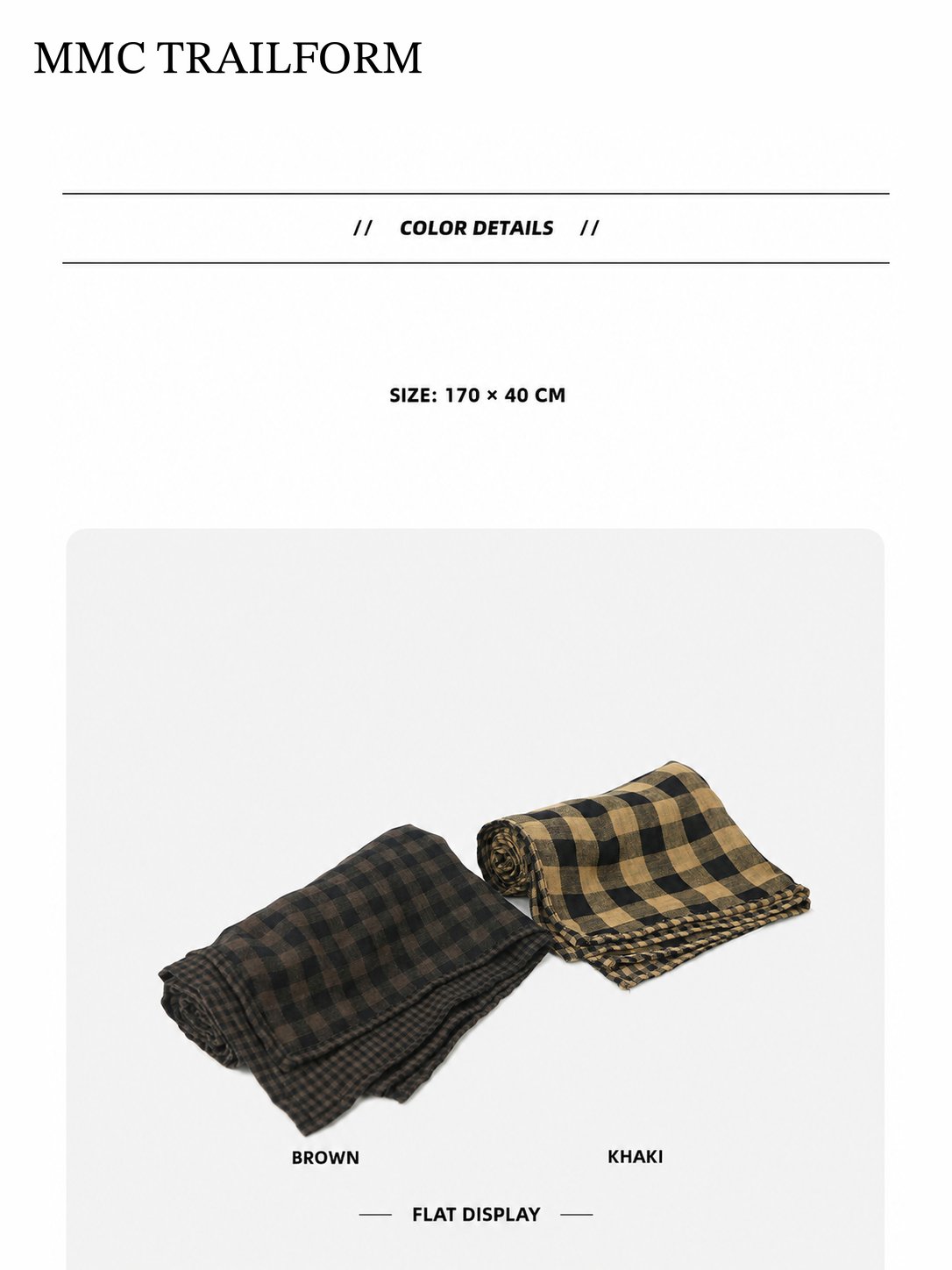 Unisex Vintage Checkered Lightweight Scarf