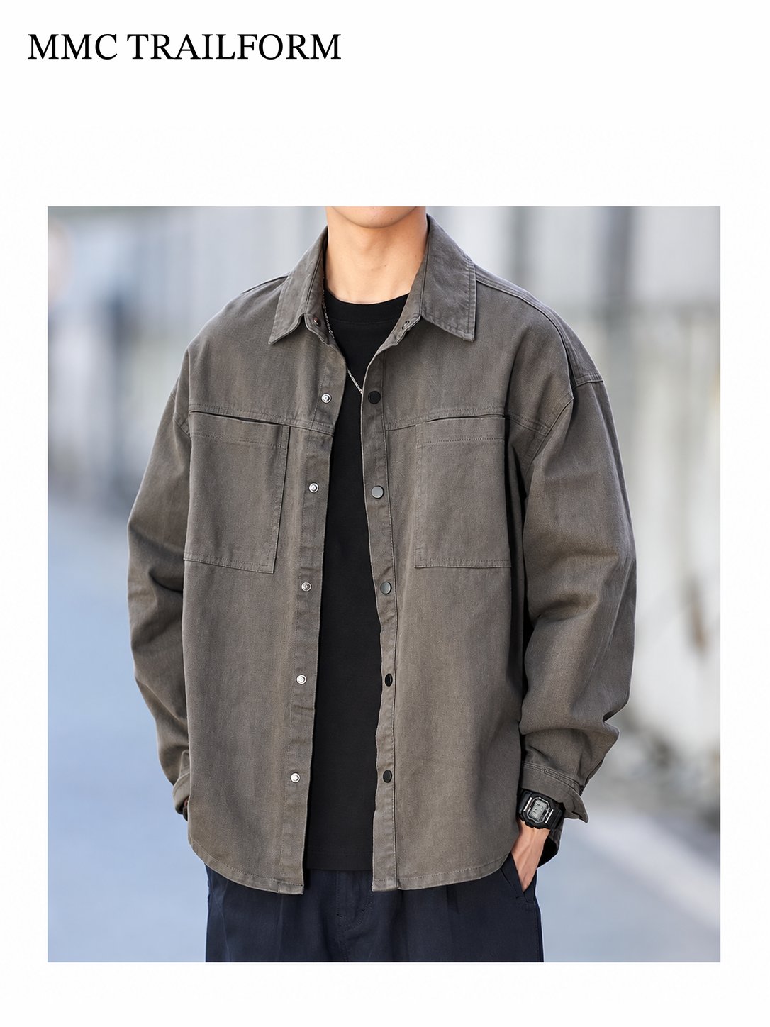 Men's Vintage Washed Utility Overshirt