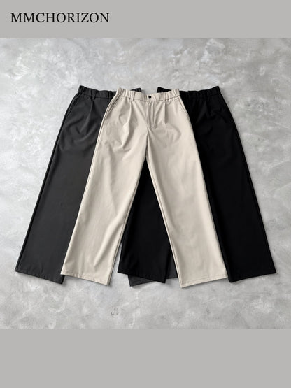 Men's Minimalist Wide-Leg Tailored Pants