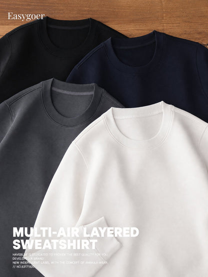 Minimalist Air-Layer Crewneck Sweatshirt