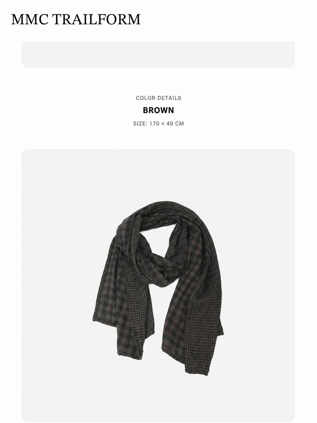 Unisex Vintage Checkered Lightweight Scarf