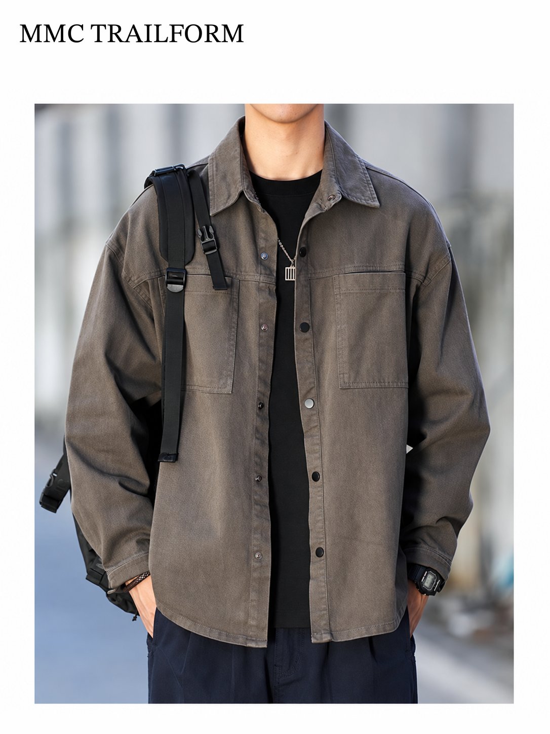 Men's Vintage Washed Utility Overshirt