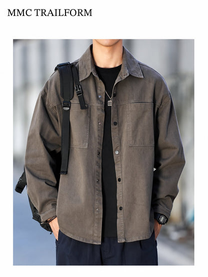 Men's Vintage Washed Utility Overshirt