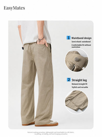 Men's Straight‑Leg Casual Pants