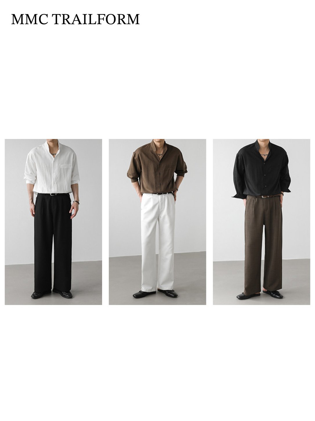Men's Relaxed Lyocell Stand Collar Shirt