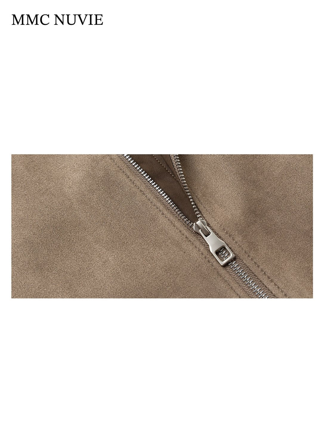 Men's Vintage Contrast Collar Zip-Up Jacket
