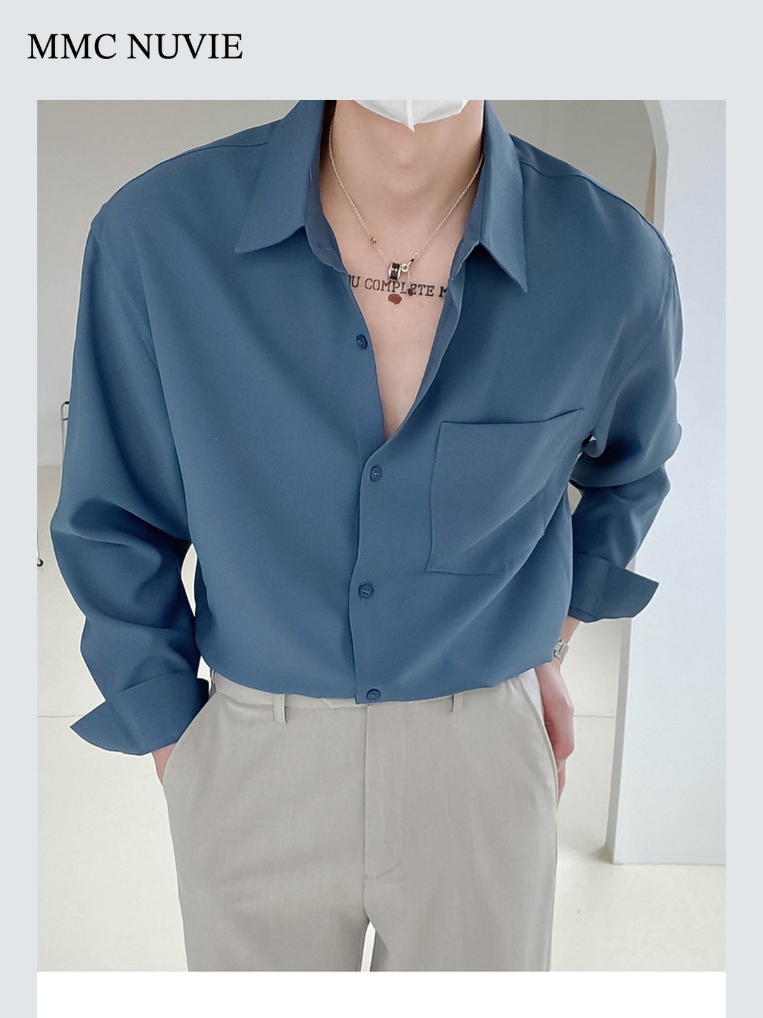 Men's Relaxed Silky Long Sleeve Shirt