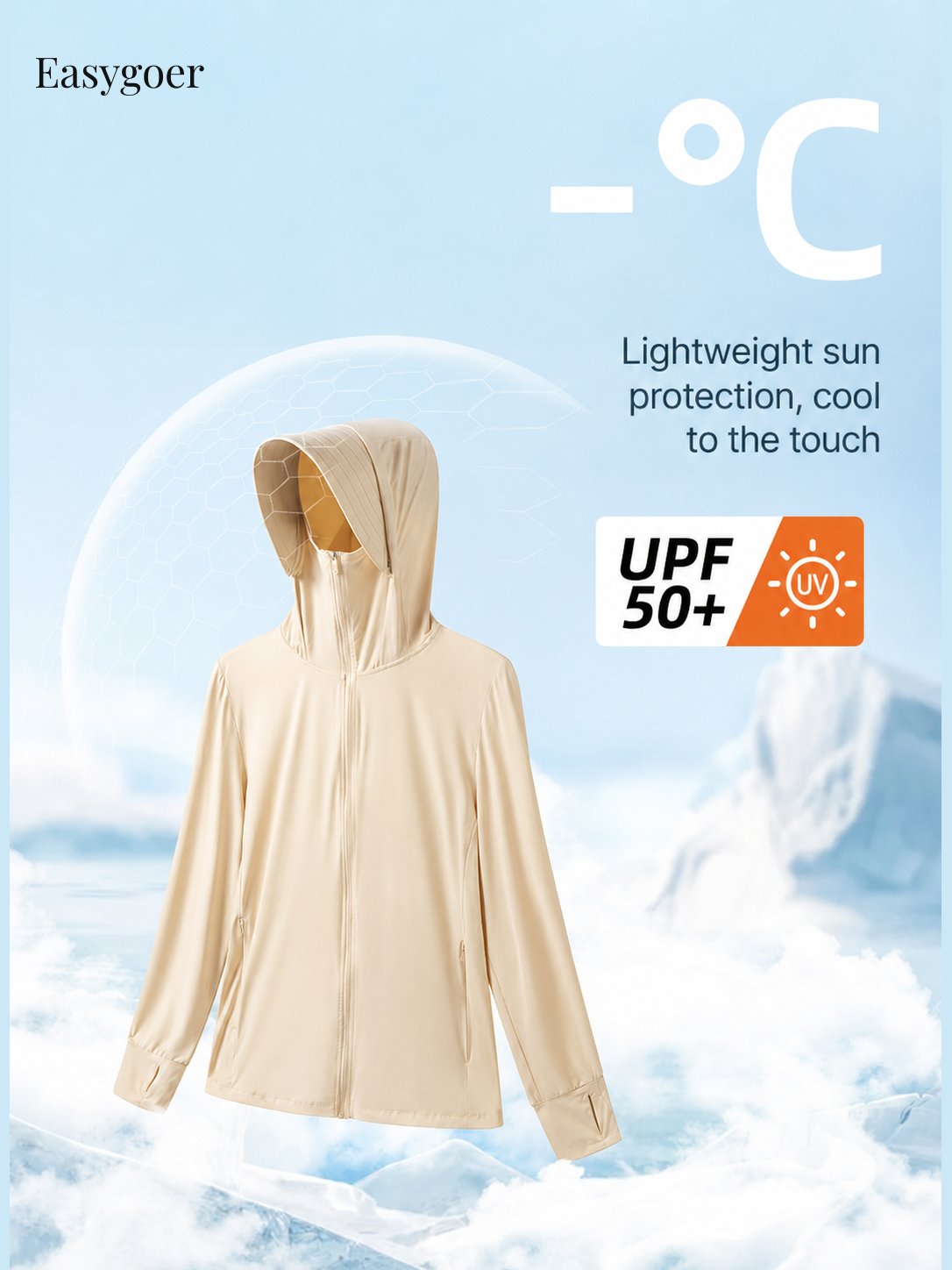 Lightweight Hooded Sun Protection Jacket