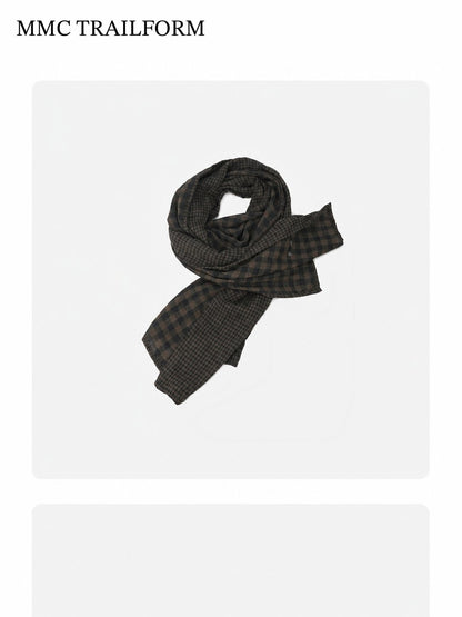 Unisex Vintage Checkered Lightweight Scarf