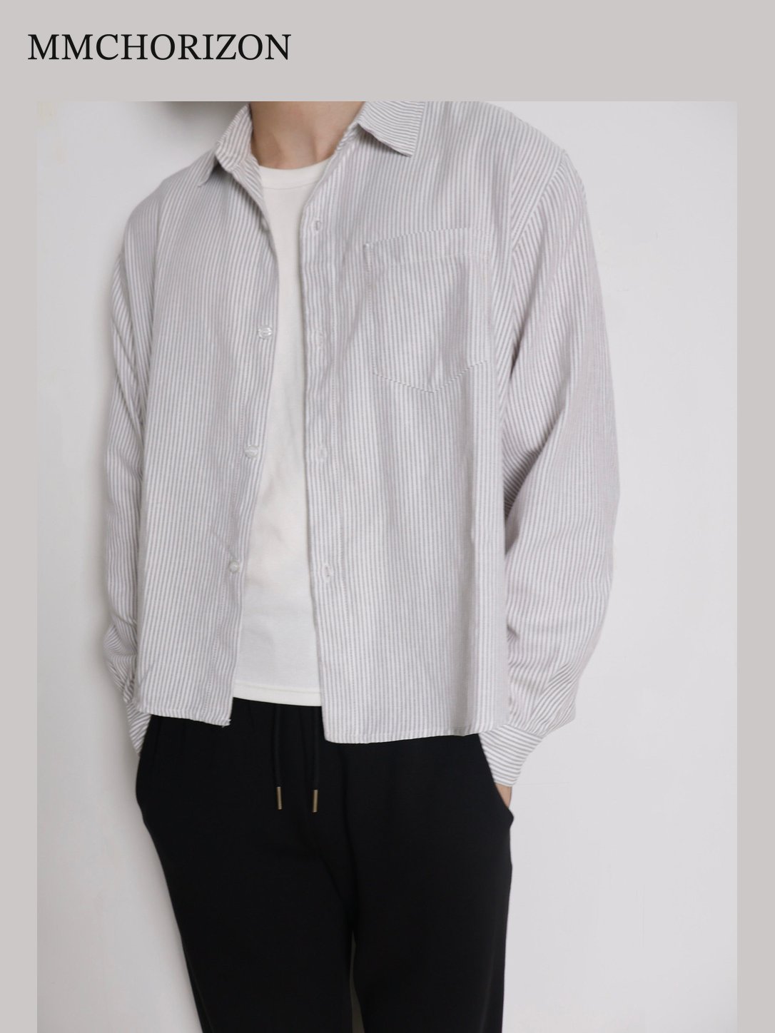 Striped Boxy Shirt – Relaxed Fit Long Sleeve Button-Up