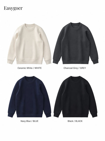 Minimalist Air-Layer Crewneck Sweatshirt