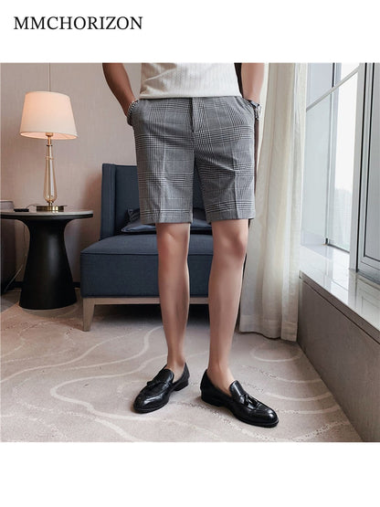 Men's Classic Plaid Tailored Shorts