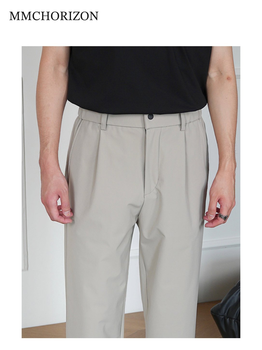 Men's Minimalist Wide-Leg Tailored Pants