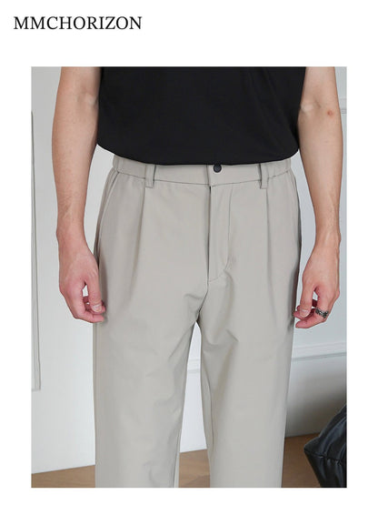 Men's Minimalist Wide-Leg Tailored Pants