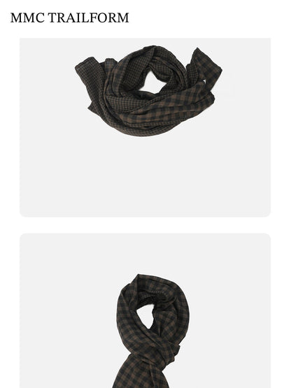 Unisex Vintage Checkered Lightweight Scarf