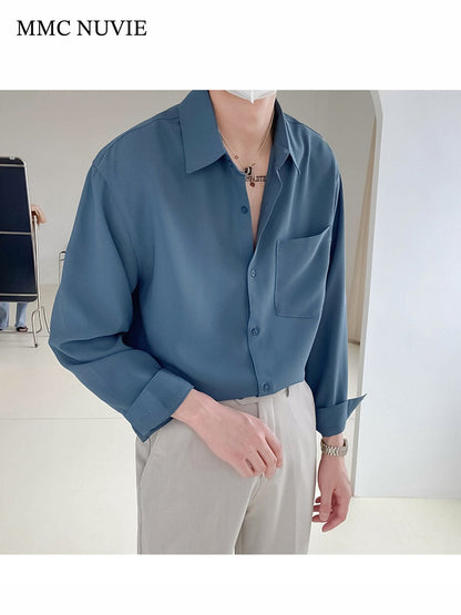 Men's Relaxed Silky Long Sleeve Shirt