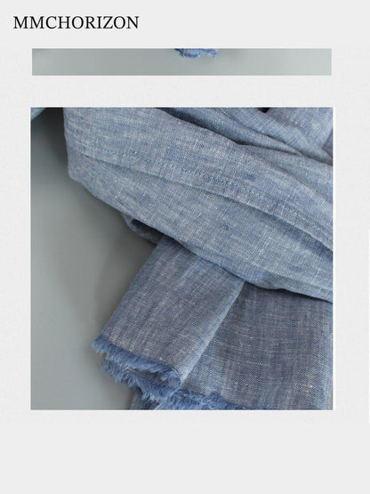 Unisex Soft Cotton Fringed Scarf