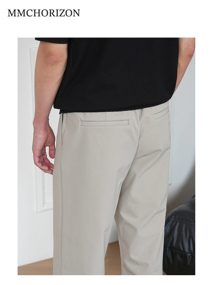 Men's Minimalist Wide-Leg Tailored Pants