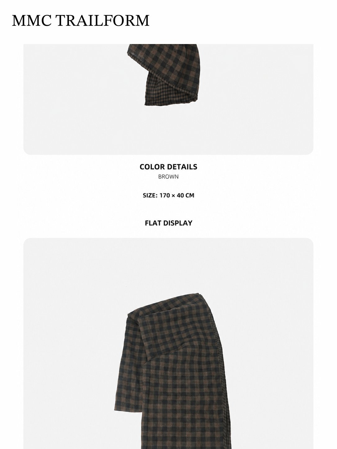 Unisex Vintage Checkered Lightweight Scarf