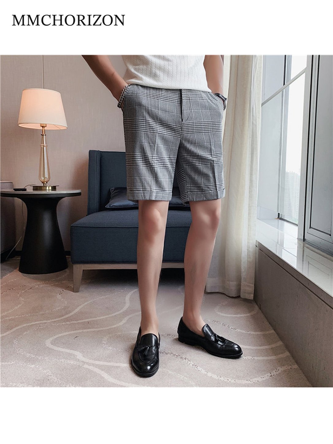 Men's Classic Plaid Tailored Shorts