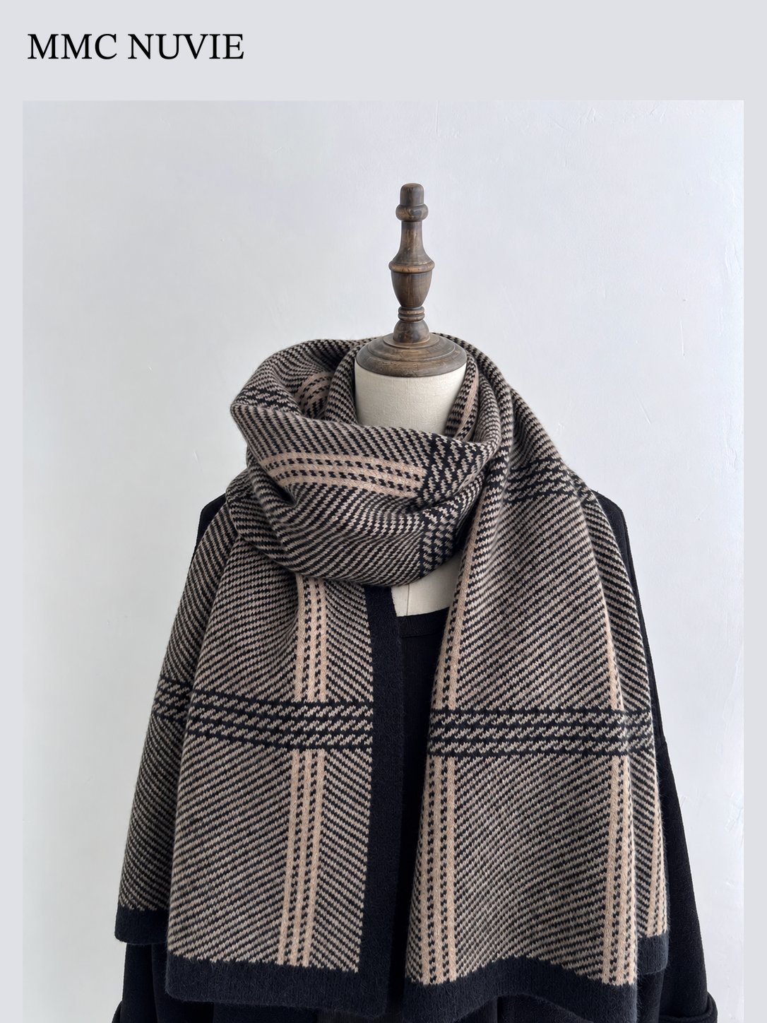 Unisex Vintage Plaid Winter Scarf
