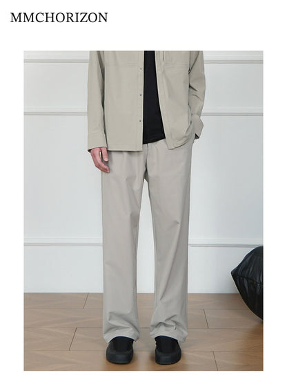 Men's Minimalist Wide-Leg Tailored Pants