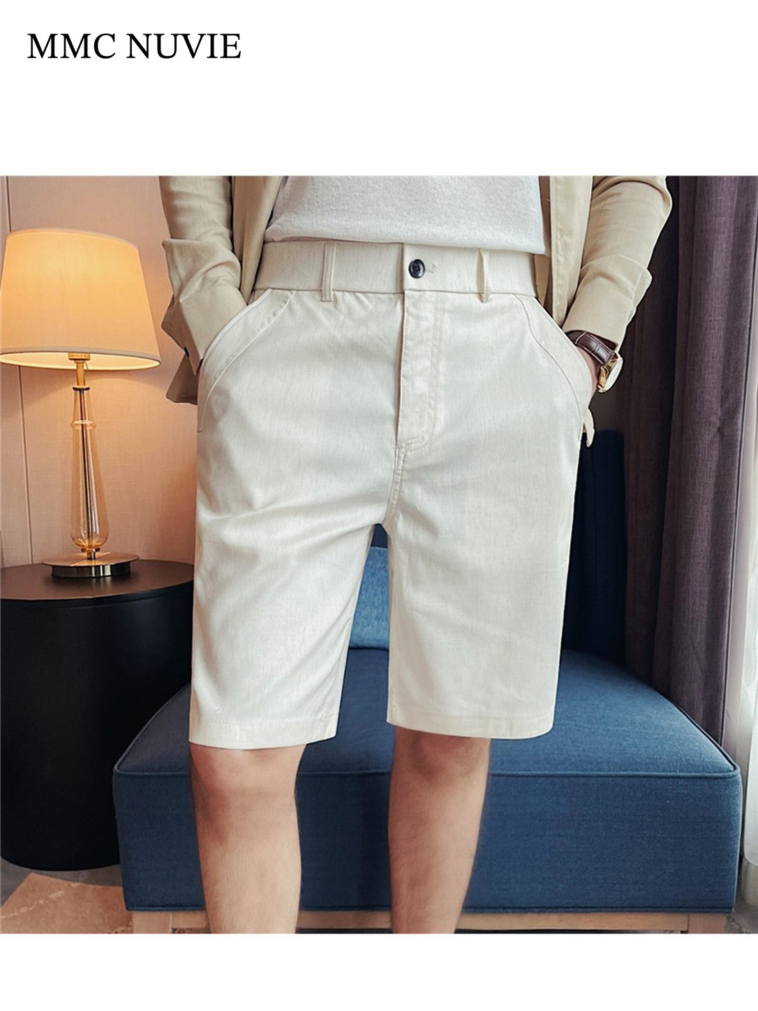 Men's Linen-Blend Tailored Bermuda Shorts