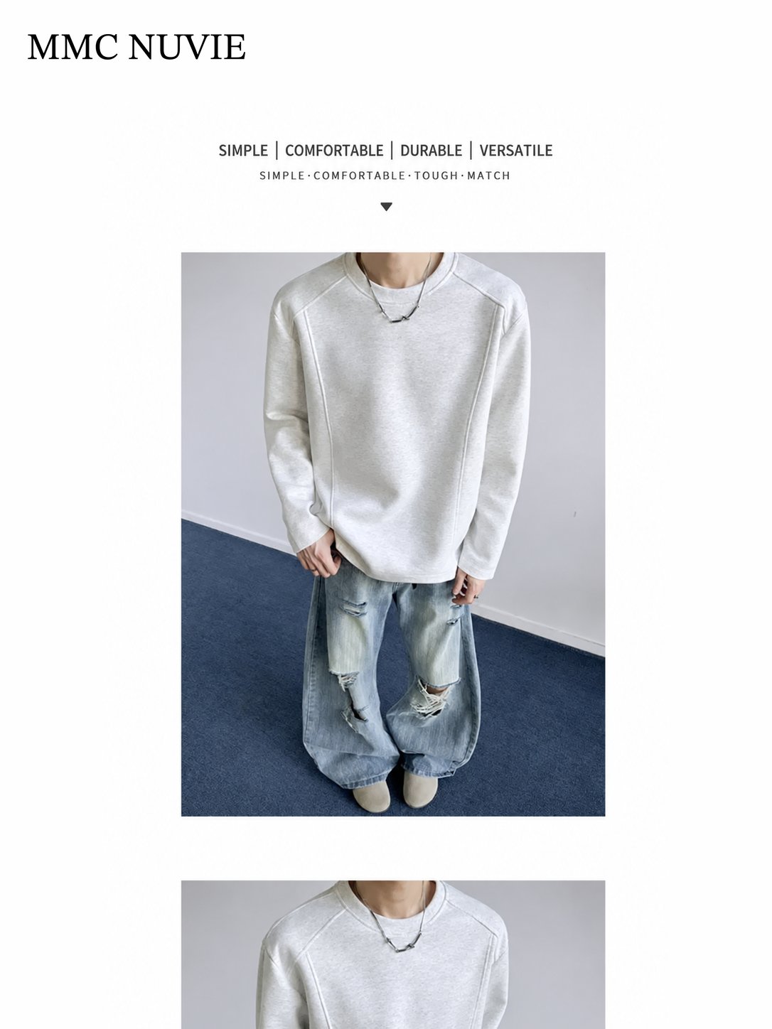 Men's Contrast Seam Raglan Long Sleeve Tee