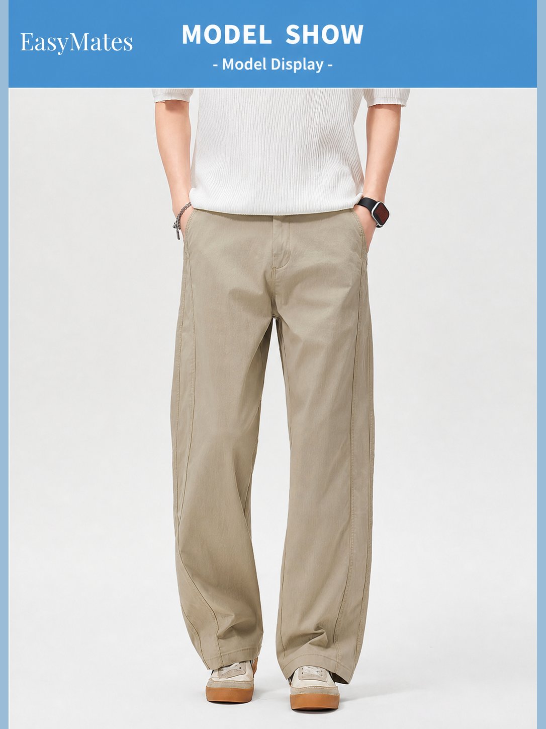 Men's Straight‑Leg Casual Pants