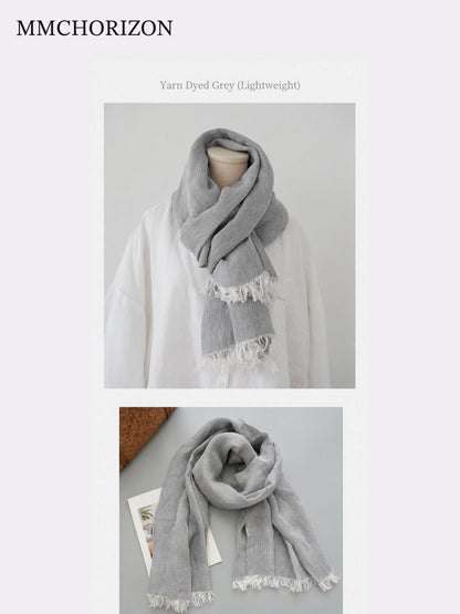 Unisex Soft Cotton Fringed Scarf