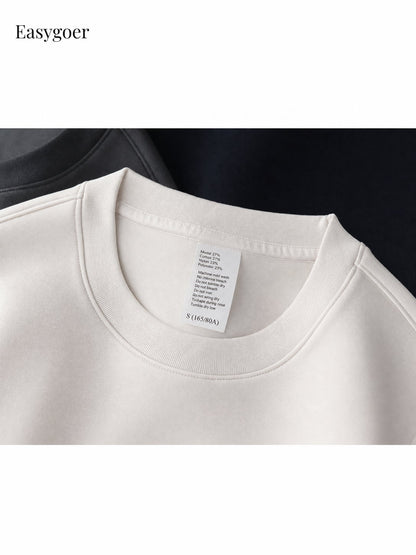 Minimalist Air-Layer Crewneck Sweatshirt