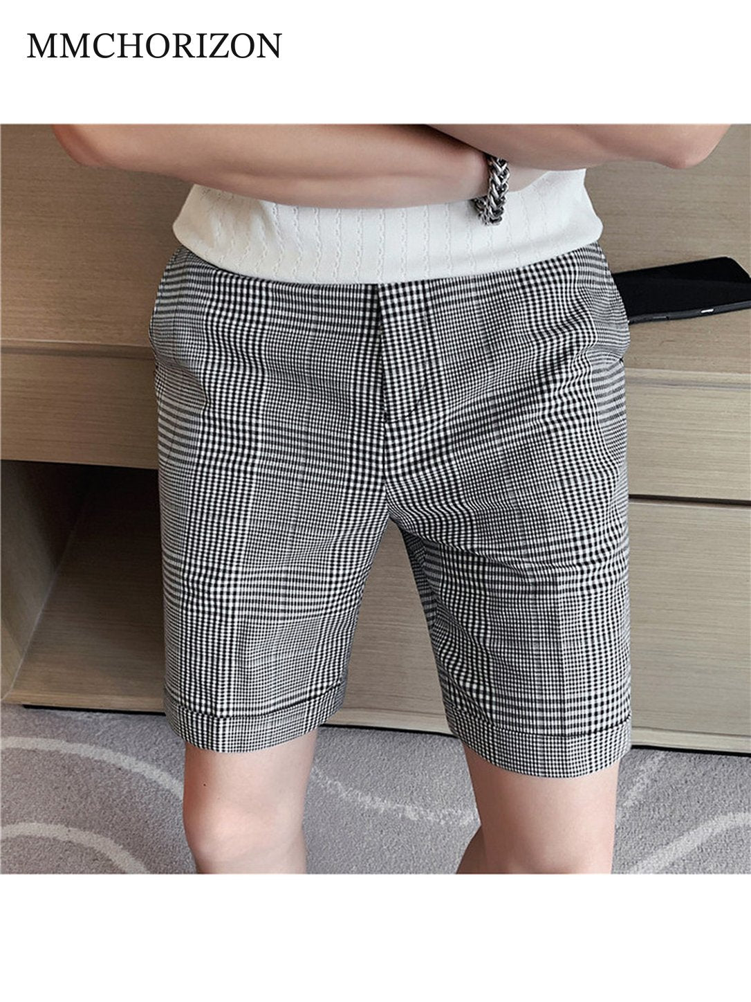 Men's Classic Plaid Tailored Shorts