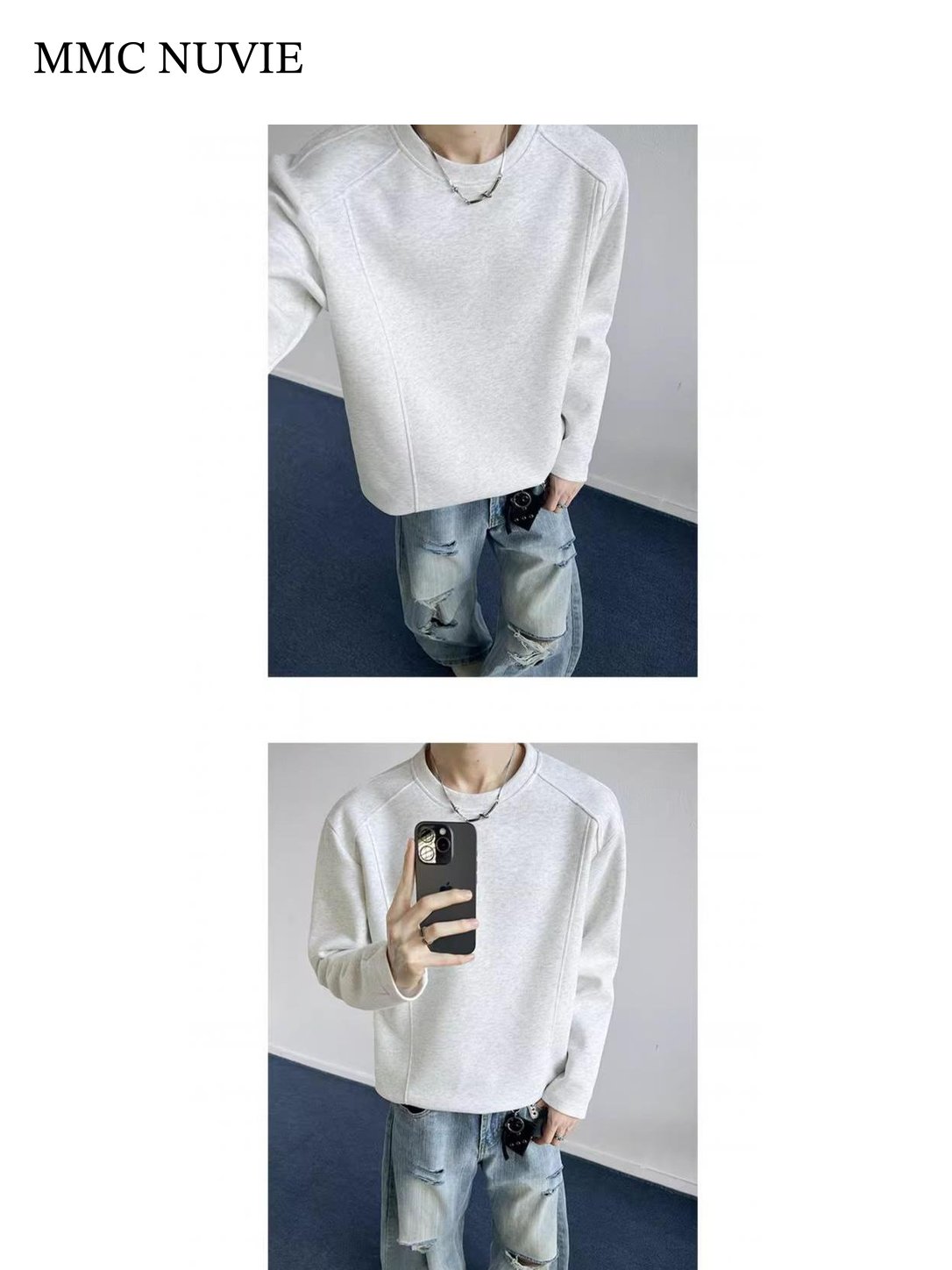 Men's Contrast Seam Raglan Long Sleeve Tee