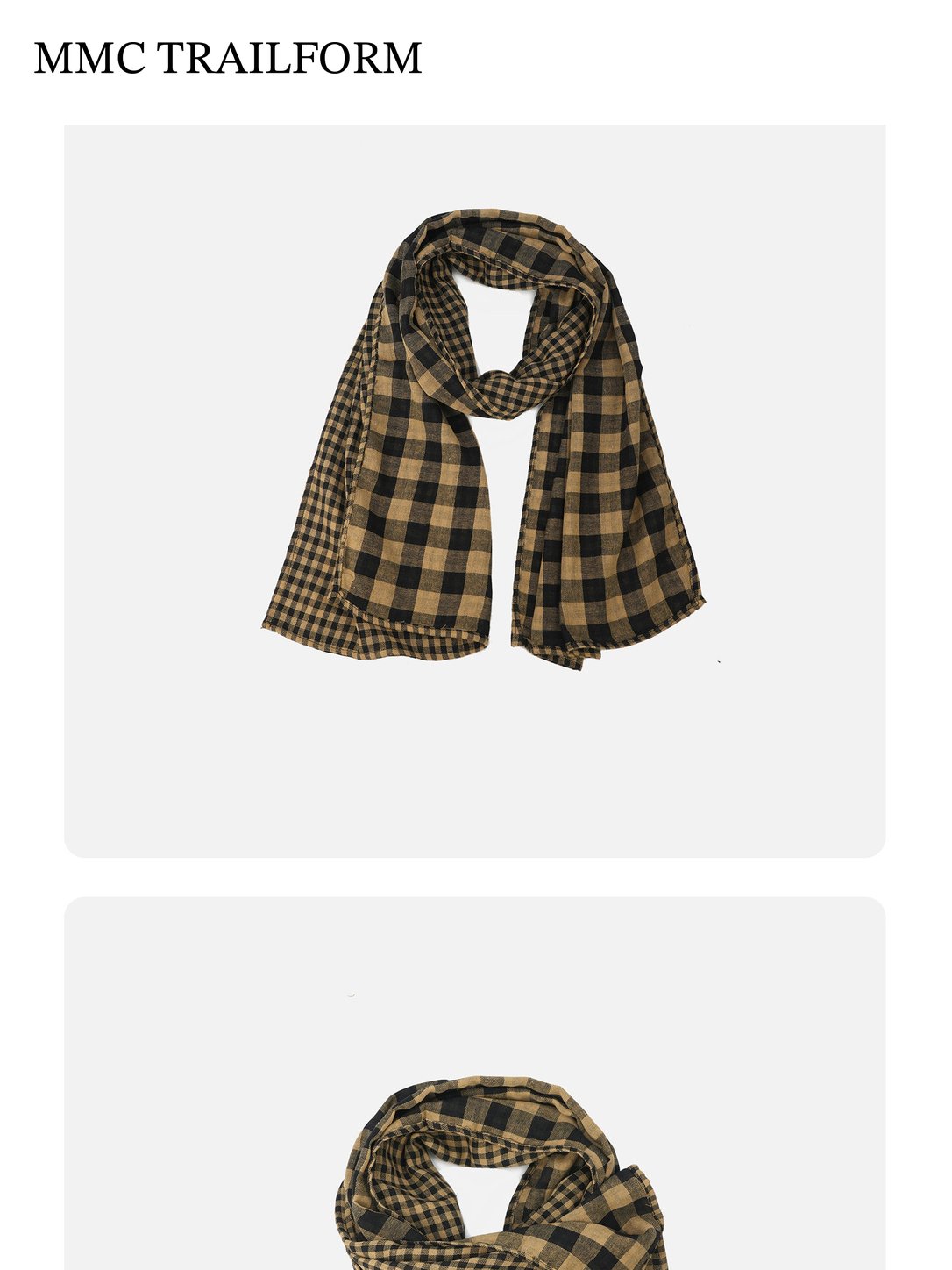 Unisex Vintage Checkered Lightweight Scarf