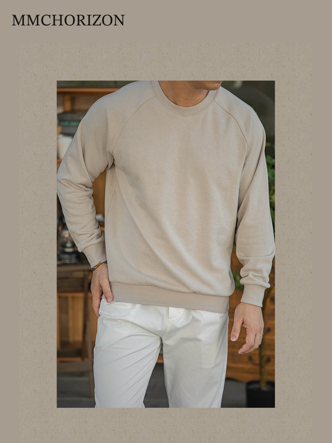 Men's Vintage Raglan Crewneck Sweatshirt