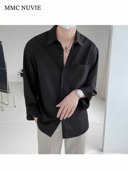 Men's Relaxed Silky Long Sleeve Shirt