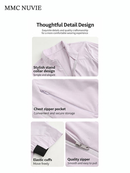 Unisex Lightweight Stand Collar Sun Protection Jacket