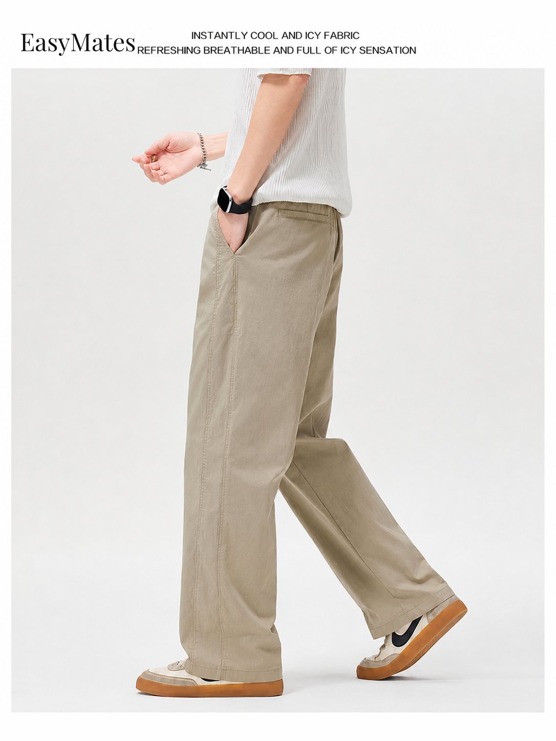 Men's Straight‑Leg Casual Pants