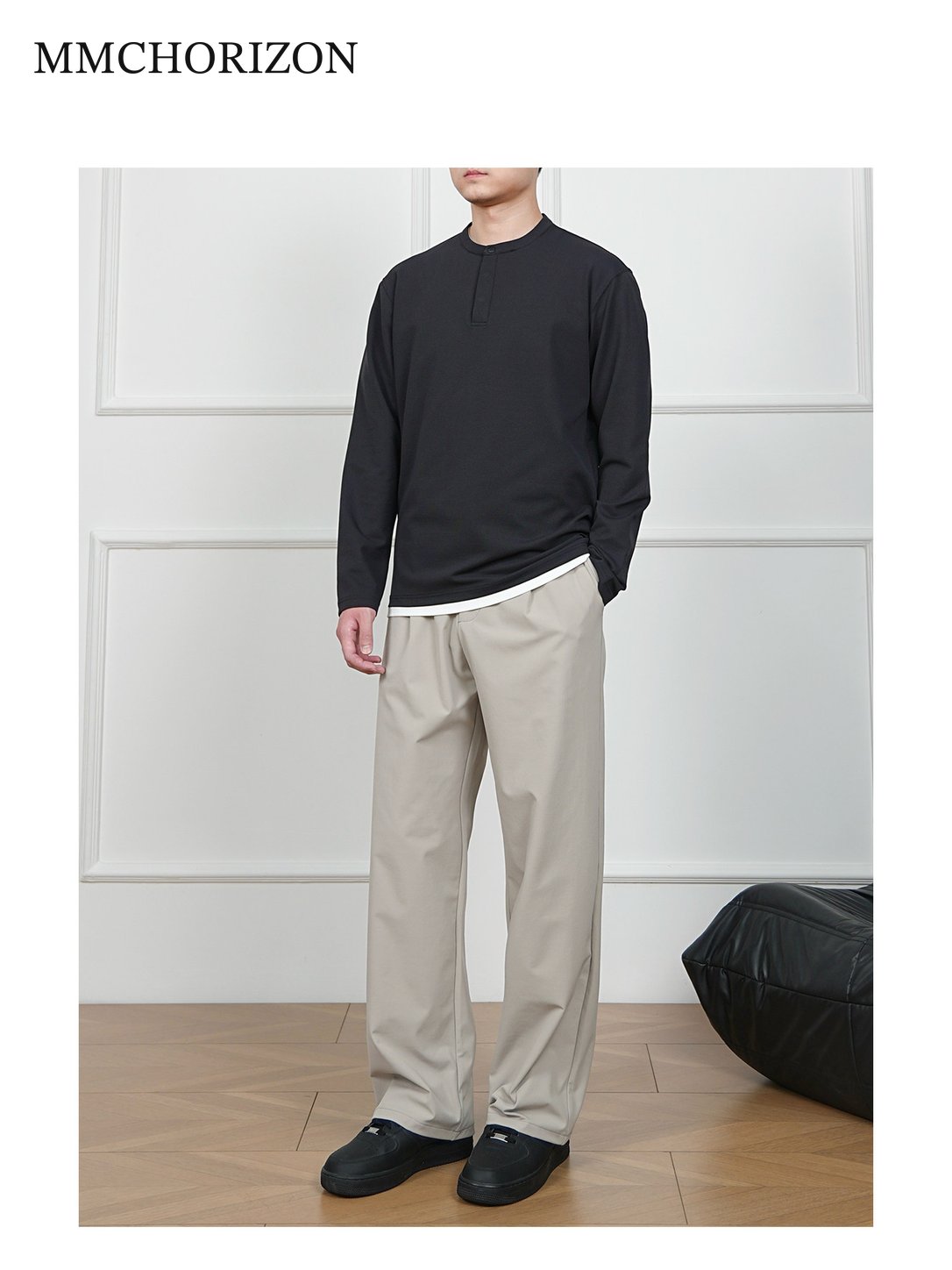 Men's Minimalist Wide-Leg Tailored Pants