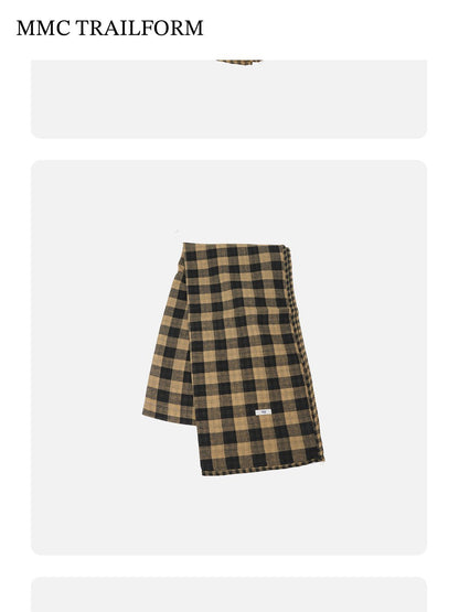 Unisex Vintage Checkered Lightweight Scarf