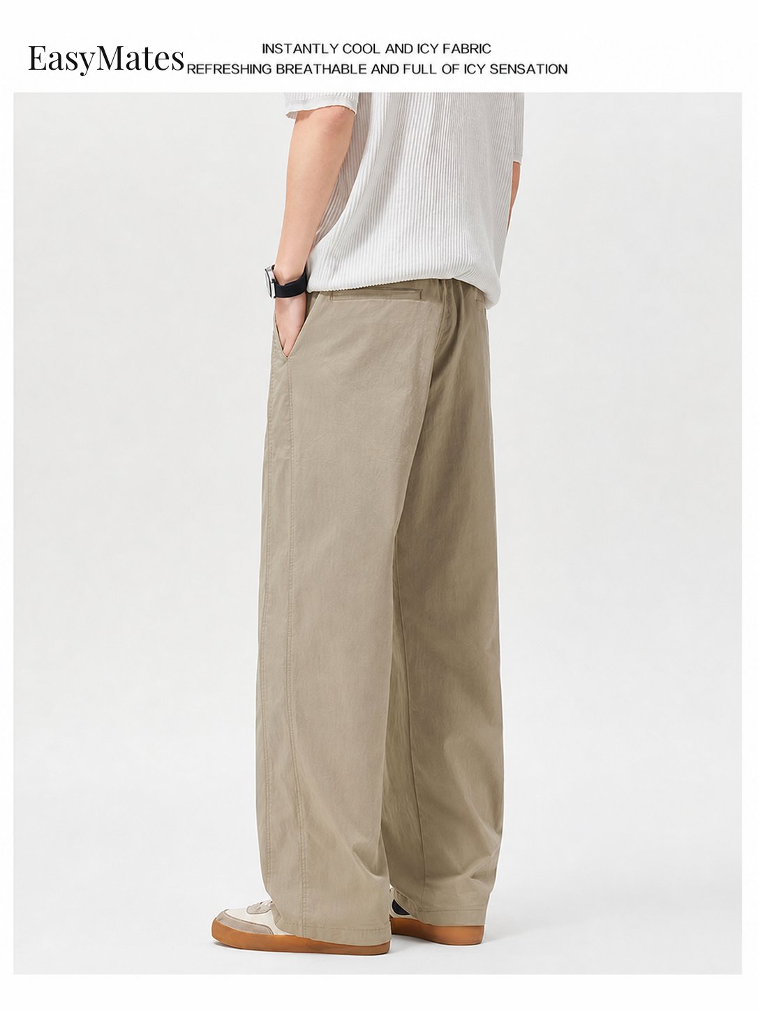 Men's Straight‑Leg Casual Pants
