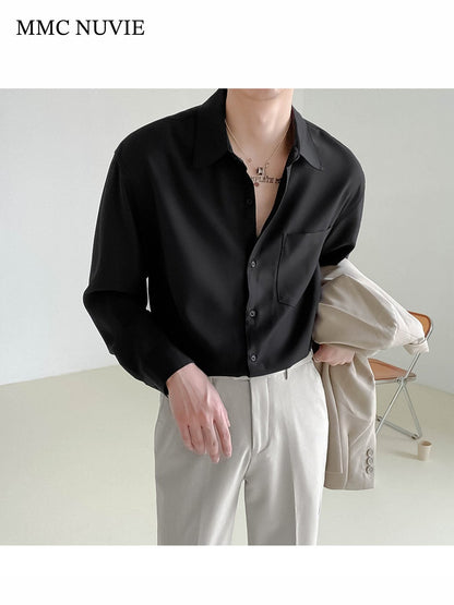 Men's Relaxed Silky Long Sleeve Shirt