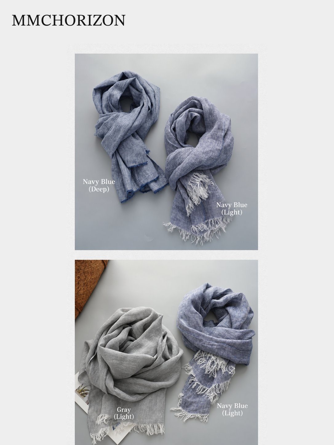 Unisex Soft Cotton Fringed Scarf
