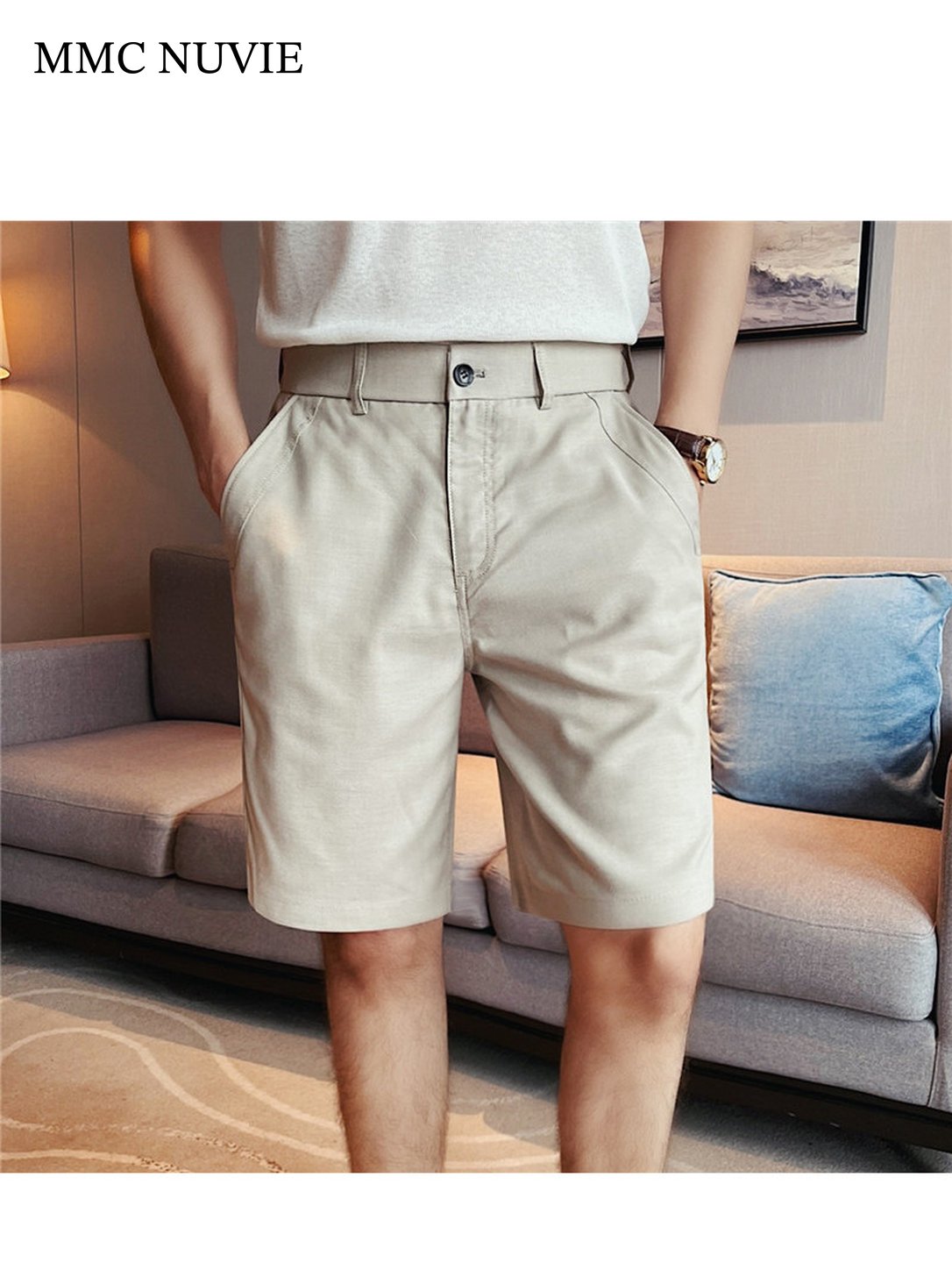 Men's Linen-Blend Tailored Bermuda Shorts