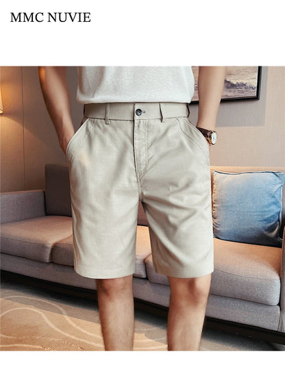 Men's Linen-Blend Tailored Bermuda Shorts
